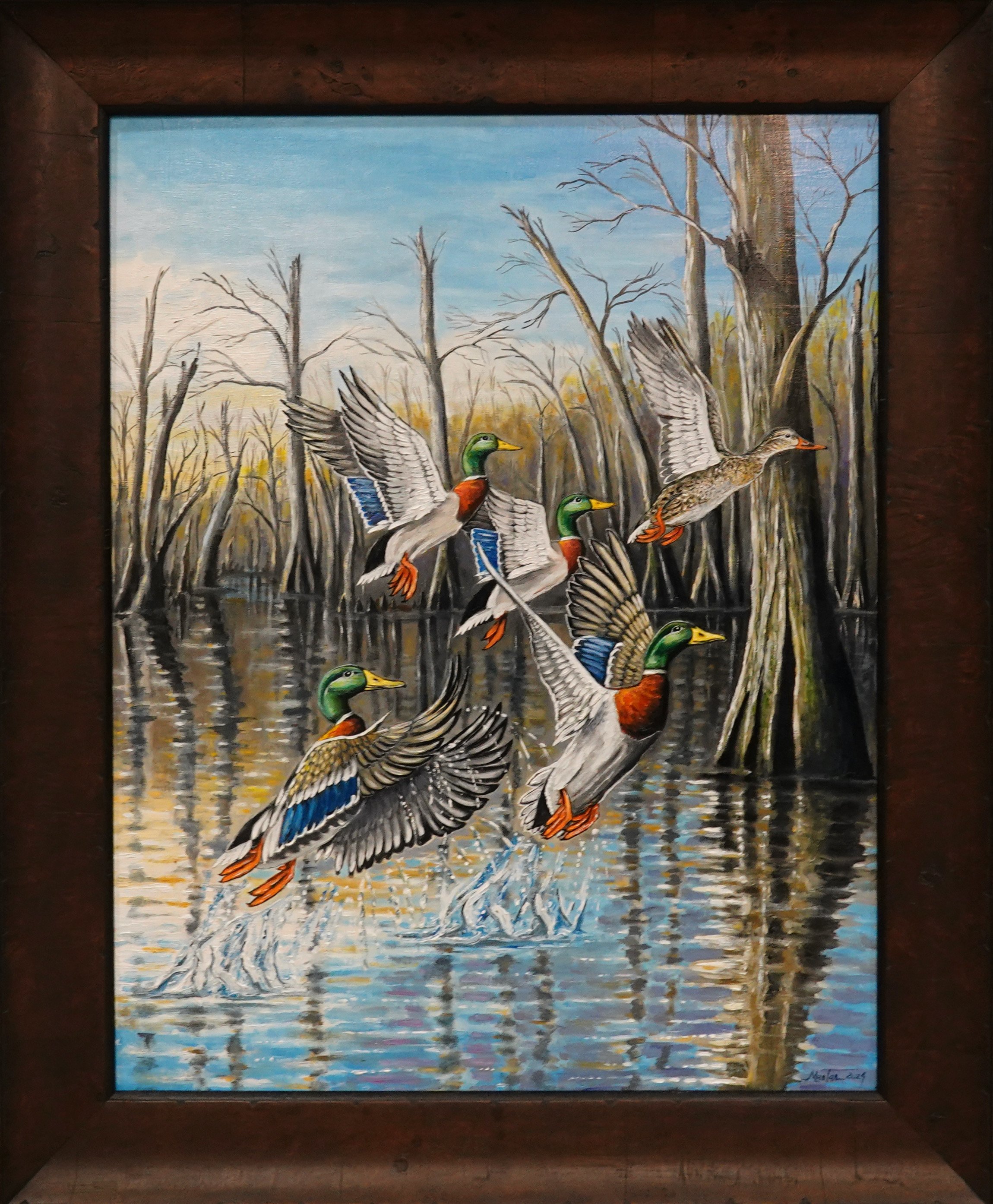 Blue Sky Day, 38.5x31.5" Framed.