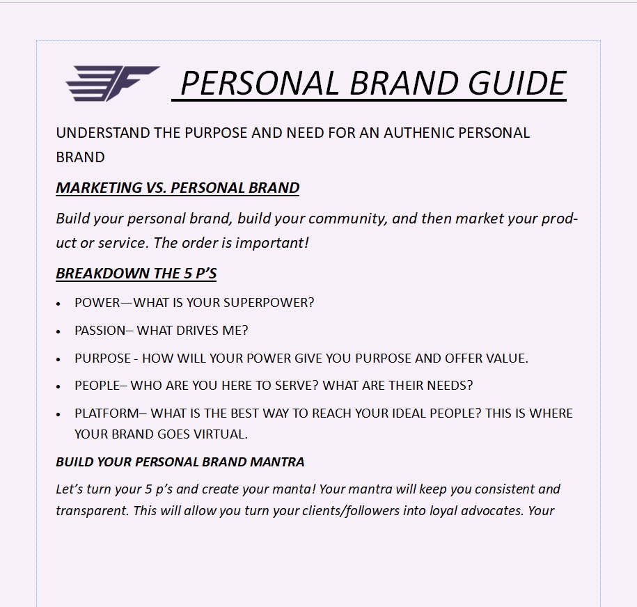 Personal Brand Worksheet
