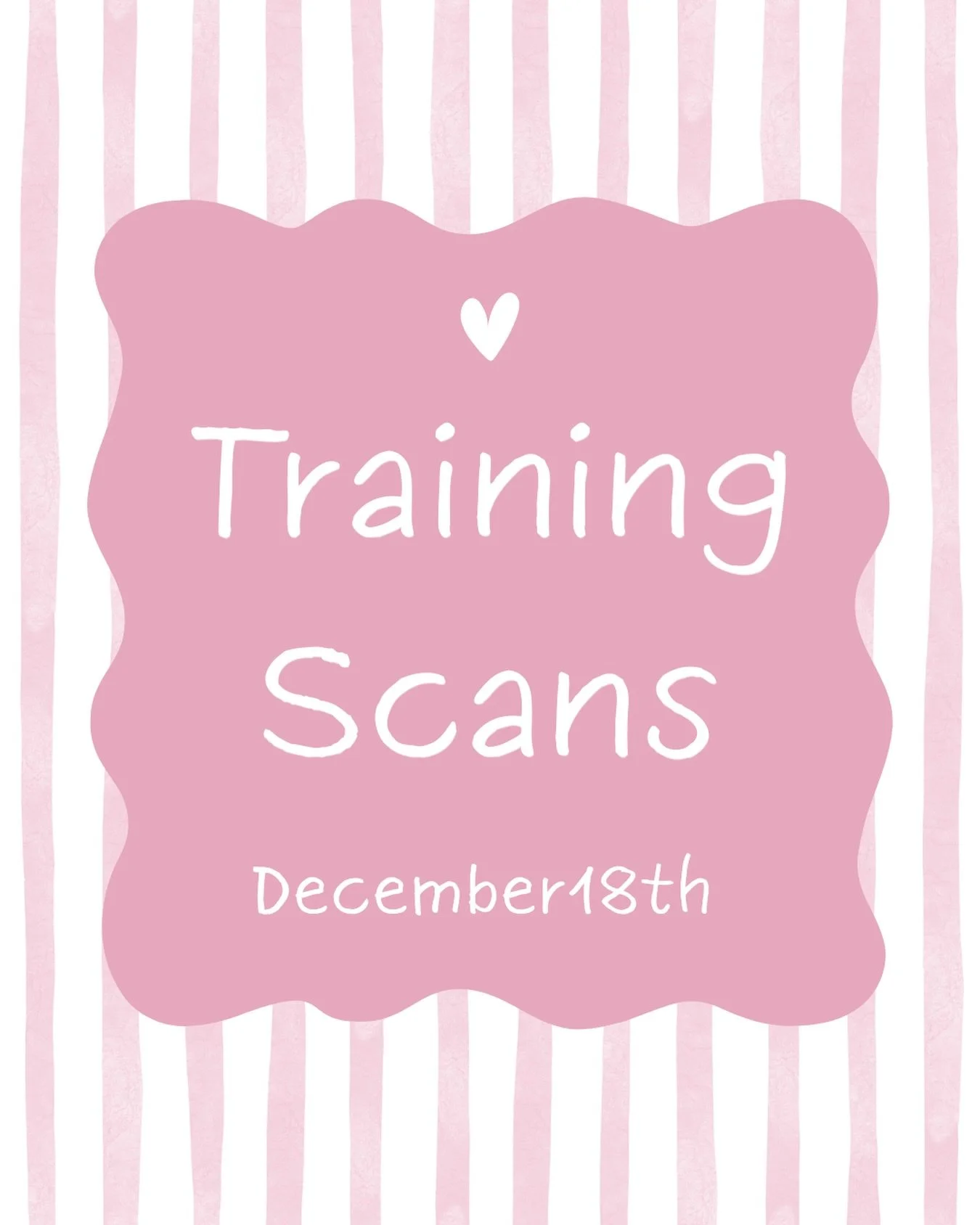 One of our final training days is almost here! 🤍
Join us Thursday, December 18th for discounted training scans while our technician perfects her skills.

Spots are limited &mdash; call now to book! 📞✨
&bull;  10-Minute 3D/4D/HD Scan &ndash; $65
&bu
