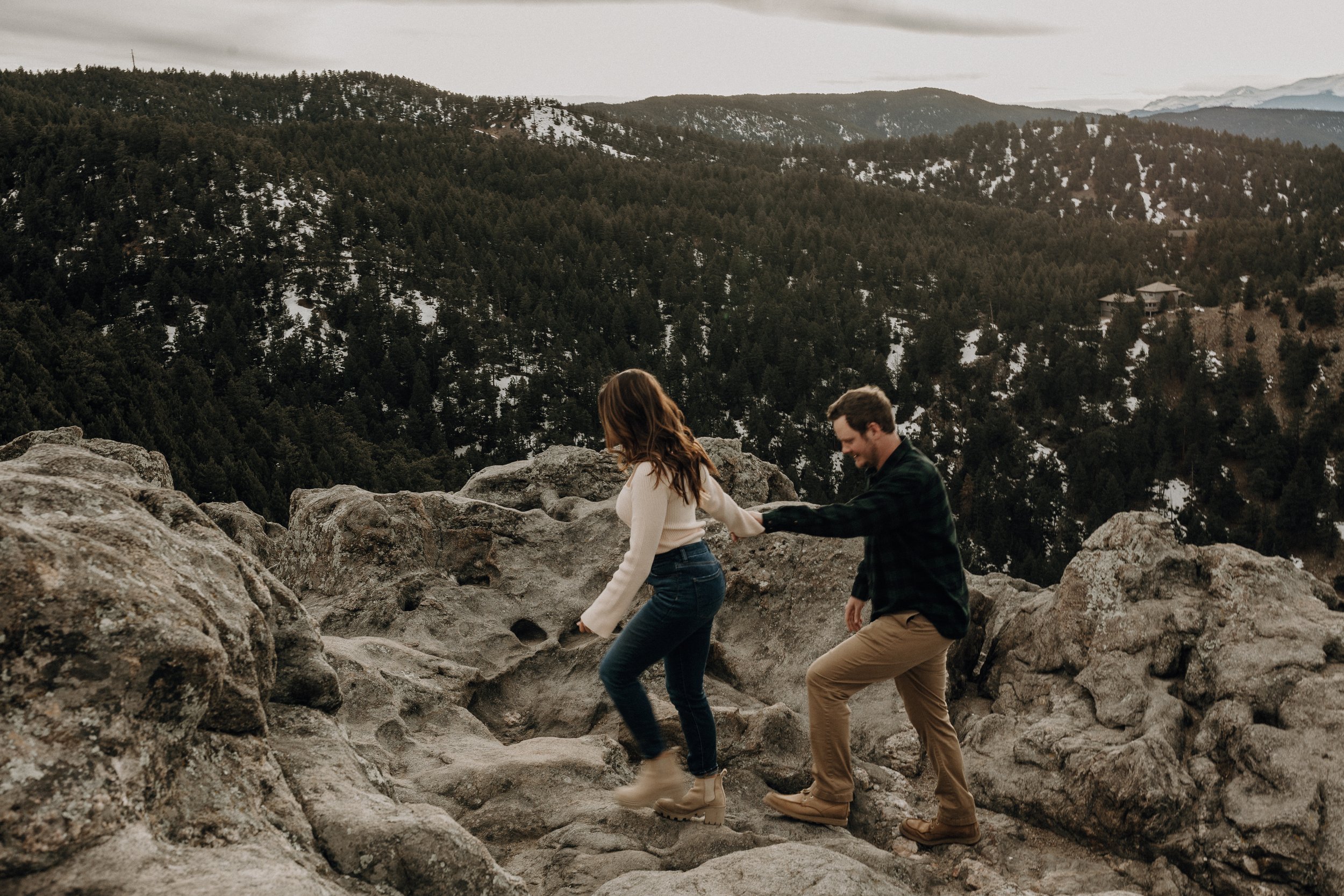 Mountain engagement session | Boulder, Colorado