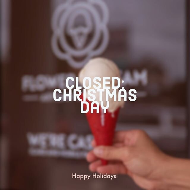 We&rsquo;ll be closed on Christmas Day 🎄and we&rsquo;ll be open regular hours all other days including New Year&rsquo;s Day 🎊.
Merry Christmas from the entire team at Flower &amp; Cream!