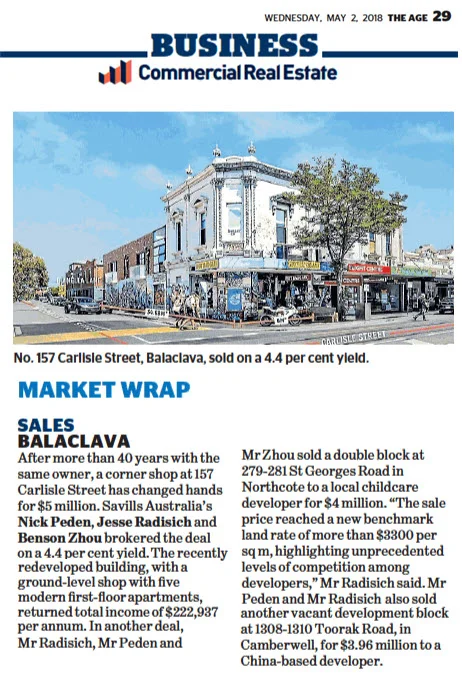 180502 - 157 Carlisle Street, Balaclava; 279-281 St Georges Road, Northcote; 1308-1310 Toorak Road, Camberwell - The Age.jpg