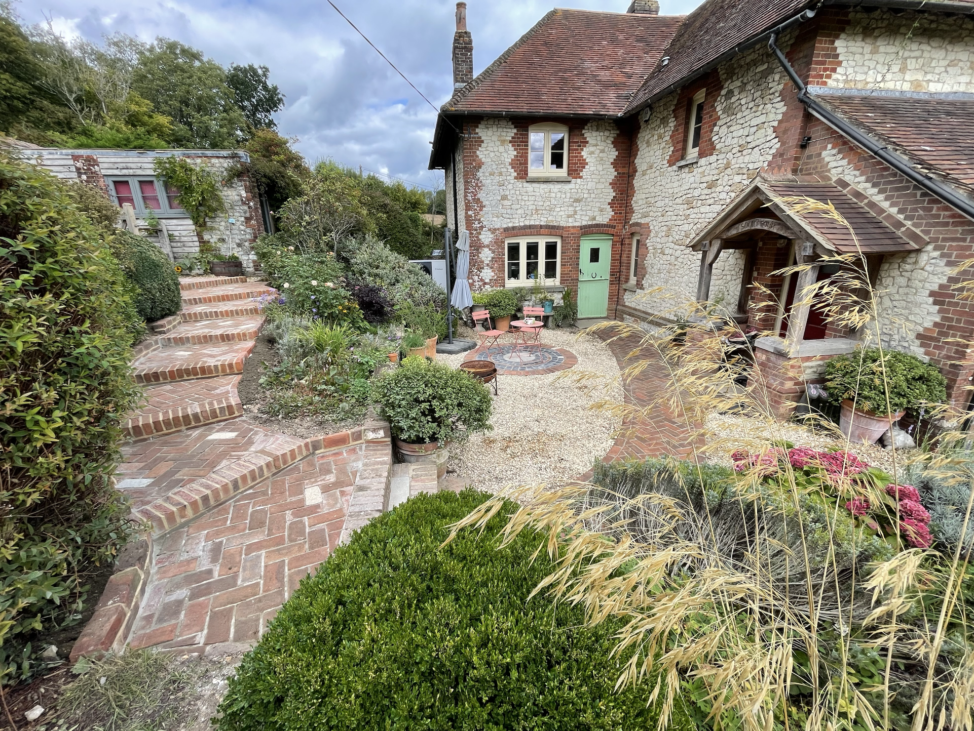 Cottage Garden Brick Pathways & Terraces