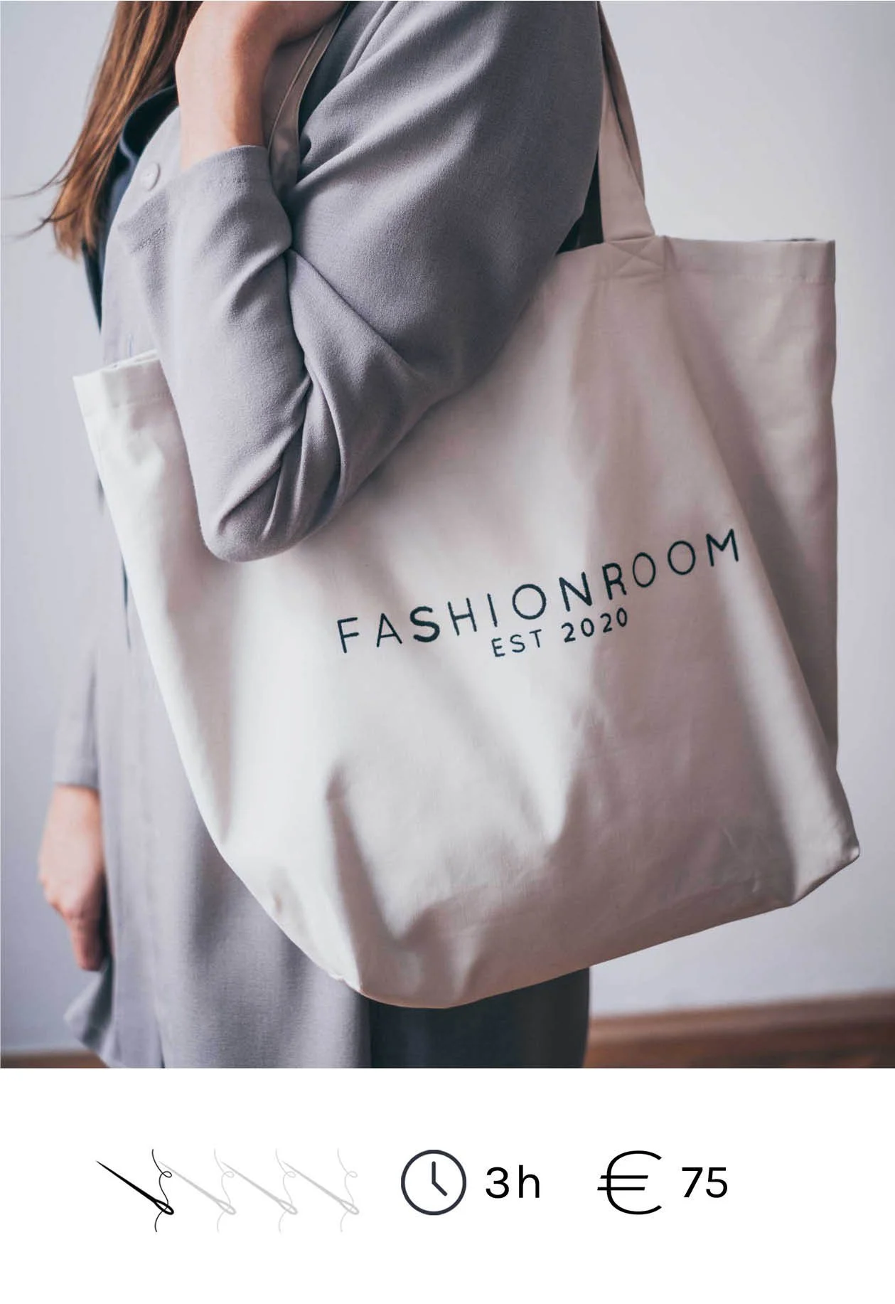 Selbstgenähte Stofftasche aus unserem Nähkurs in München