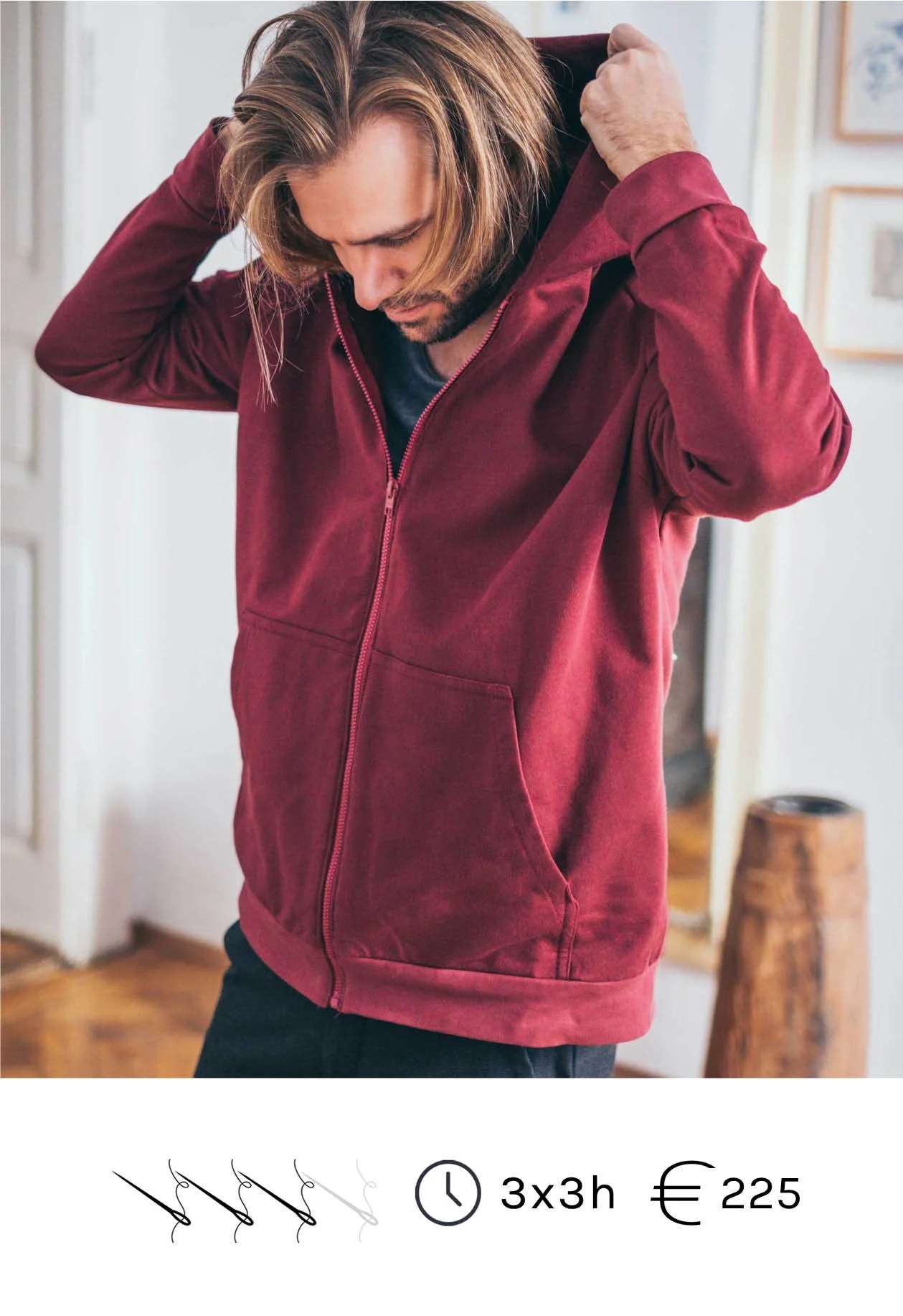 Beginner sewing class in Munich – learning how to sew a hoodie