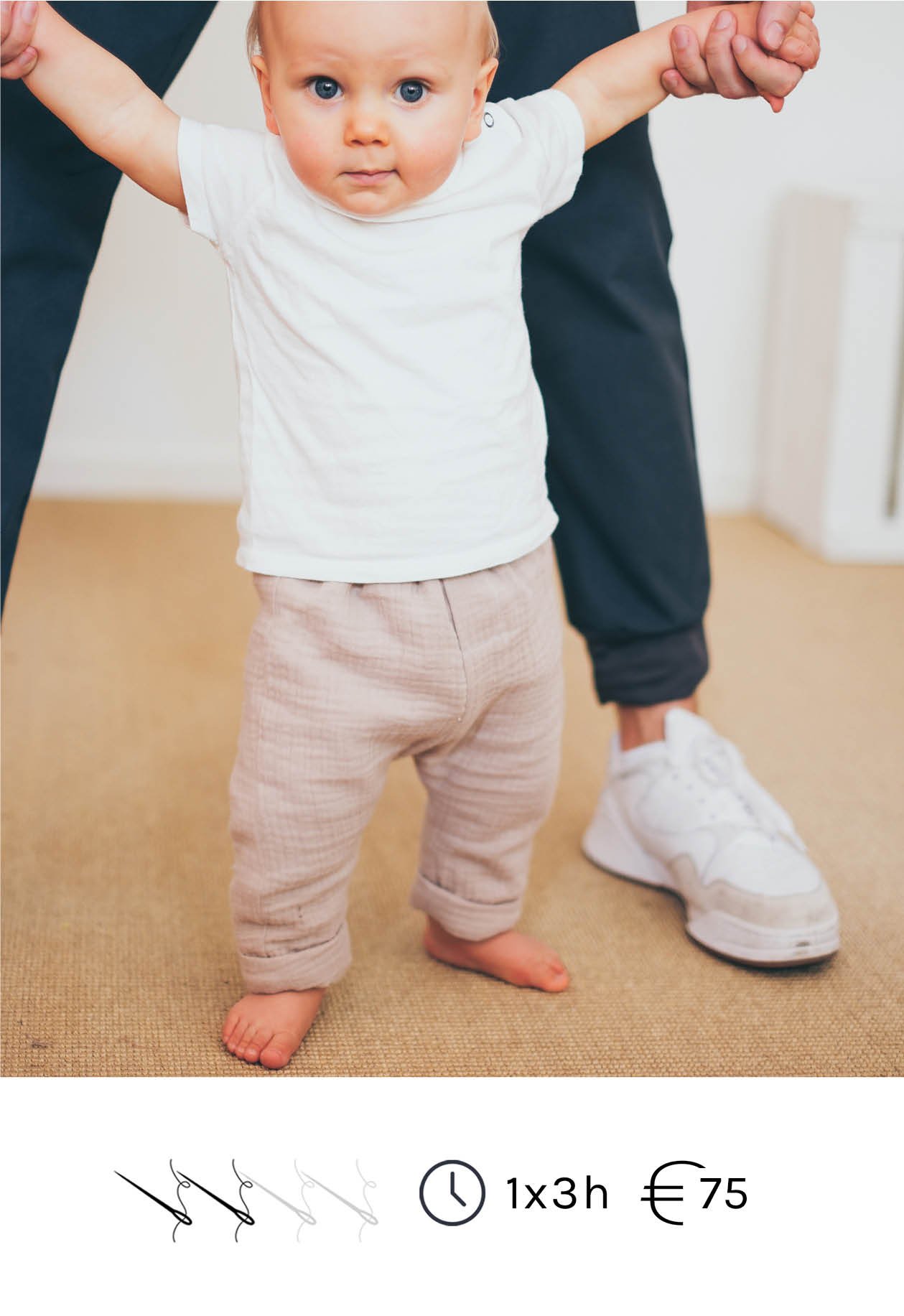 handgemachte Babykleidung aus einem Nähkurs in München