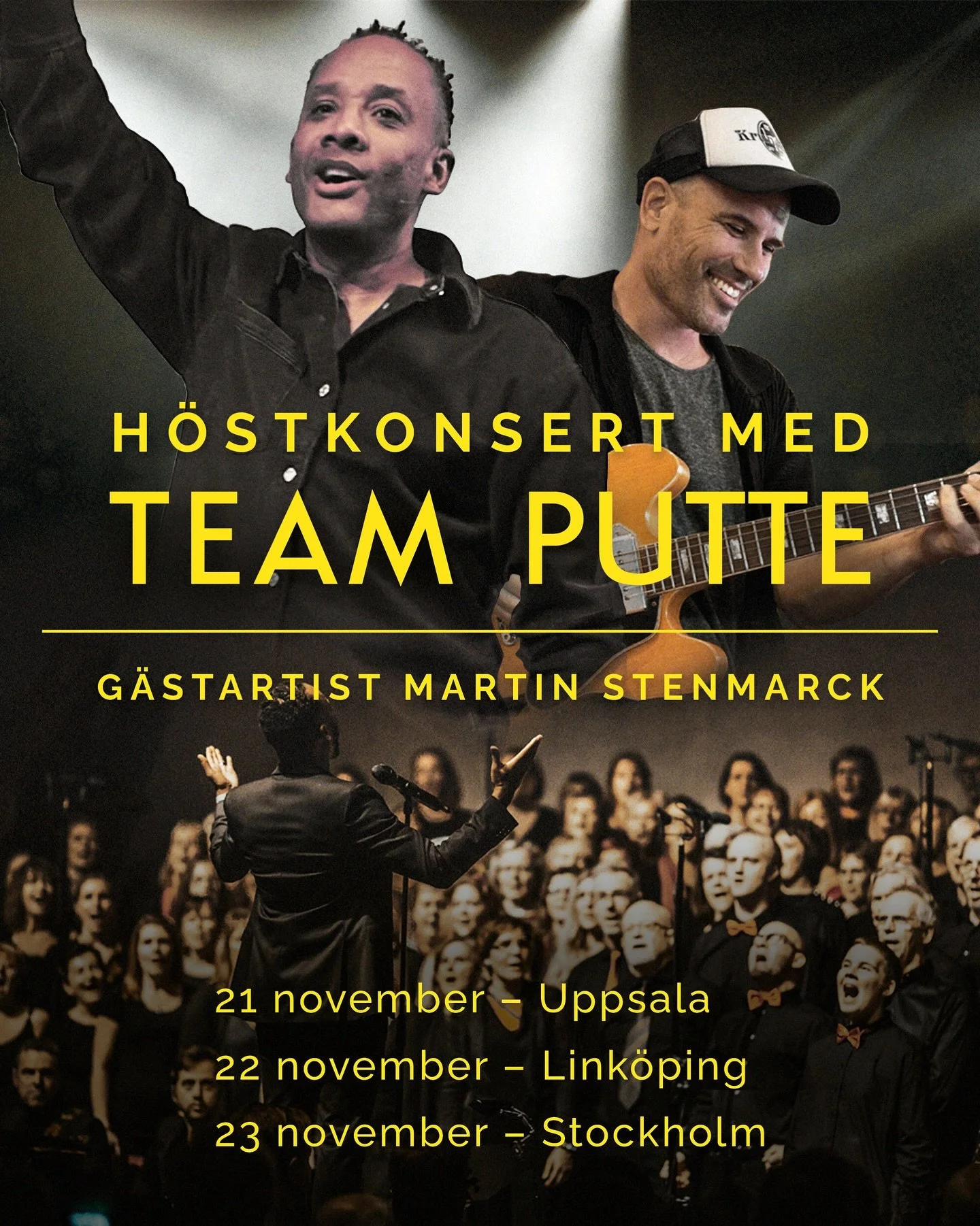 Nu släpper vi biljetterna till höstens konserter!
21 november – Uppsala, Pingstkyrkan
22 november – Linköping, Equmeniakyrkan
23 november – Stockholm, Berwaldhallen
Gästartist: Martin Stenmarck
Biljetter finns