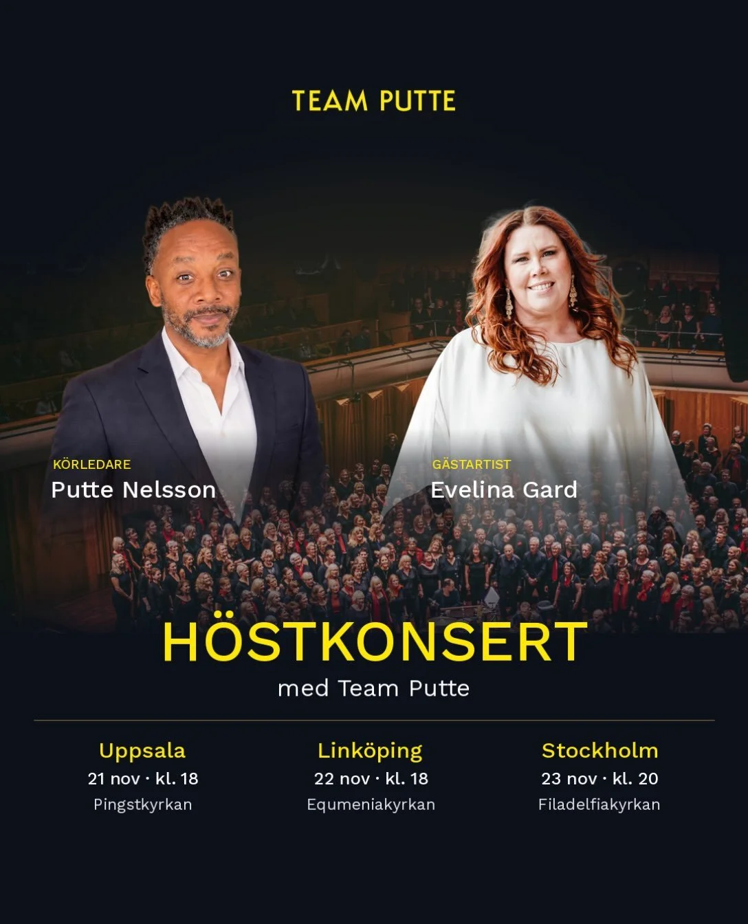 SAVE THE DATE!

I november &auml;r det dags f&ouml;r tre h&ouml;stkonserter i Uppsala, Link&ouml;ping och Stockholm, och den h&auml;r h&ouml;sten g&auml;stas vi av Evelina Gard! ✨

Evelina firar 25 &aring;r som artist i &aring;r och har l&aring;ng er