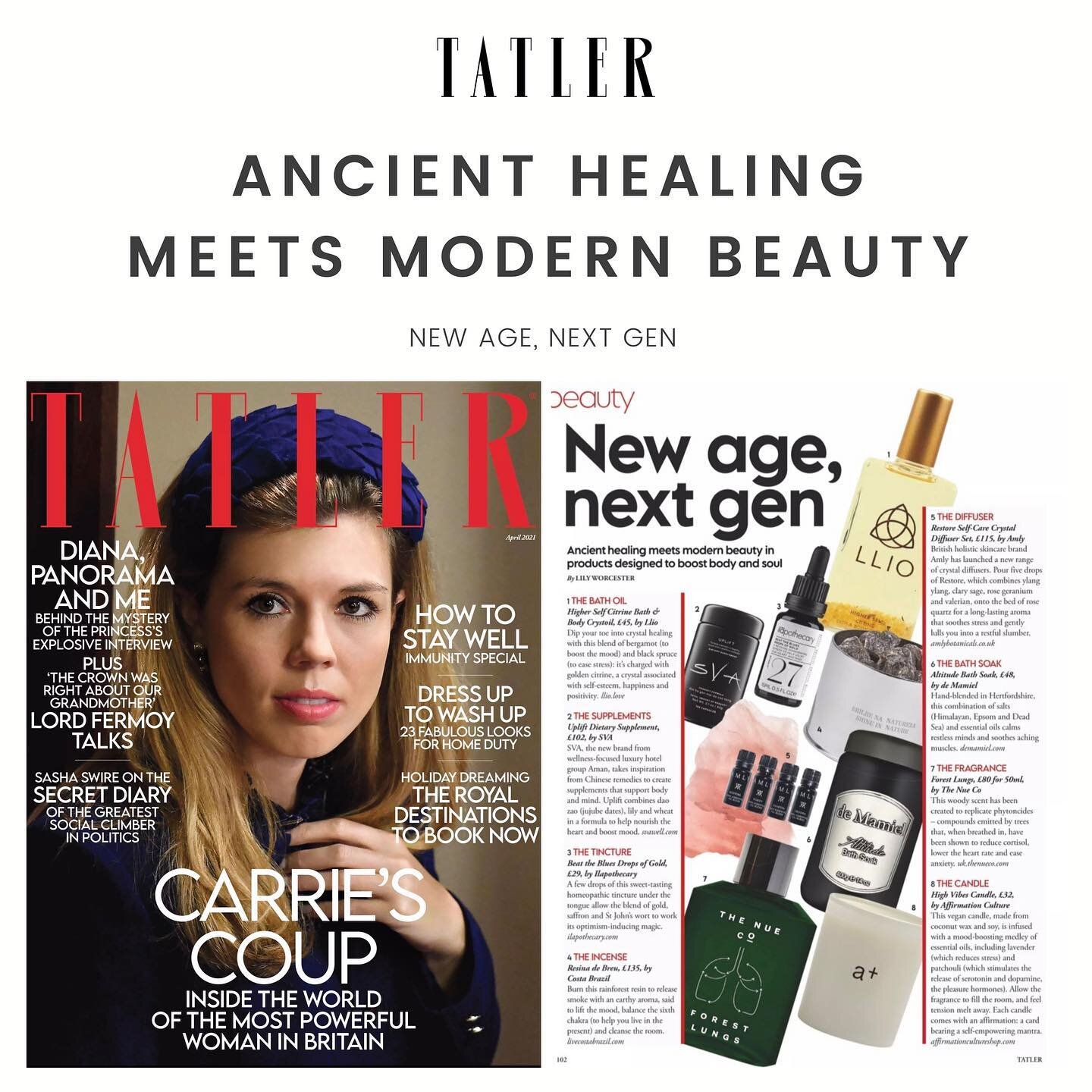 &quot;Ancient healing meets modern beauty&quot; 

We are in @tatlermagazine !!! We are so happy to have been featured in @lilyworcester &quot;New age, next gen&quot; article, showcasing products designed to boost body and soul.

Our crystal infused p