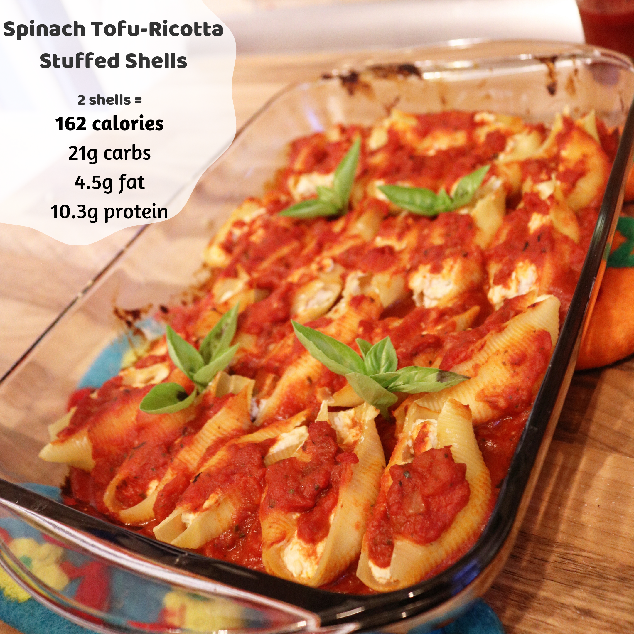Spinach Tofu-Ricotta Stuffed Shells