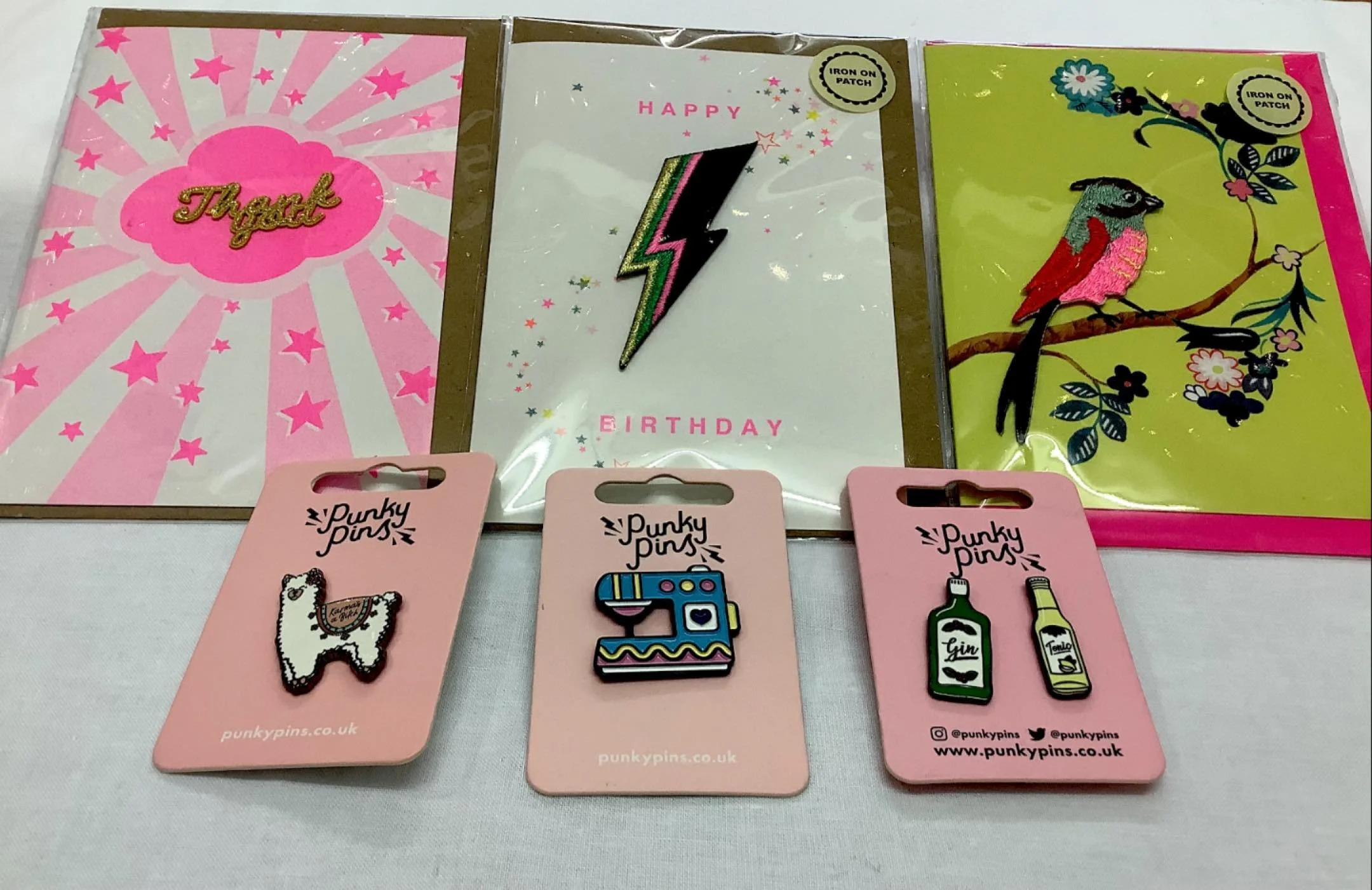 🎉 Cards that stick around and gifts that show your edge!
Our new greetings cards come with a bonus iron-on patch, turning every message into something wearable, stitchable and totally unique. Pair them with our bold and playful Punky Pins to create 