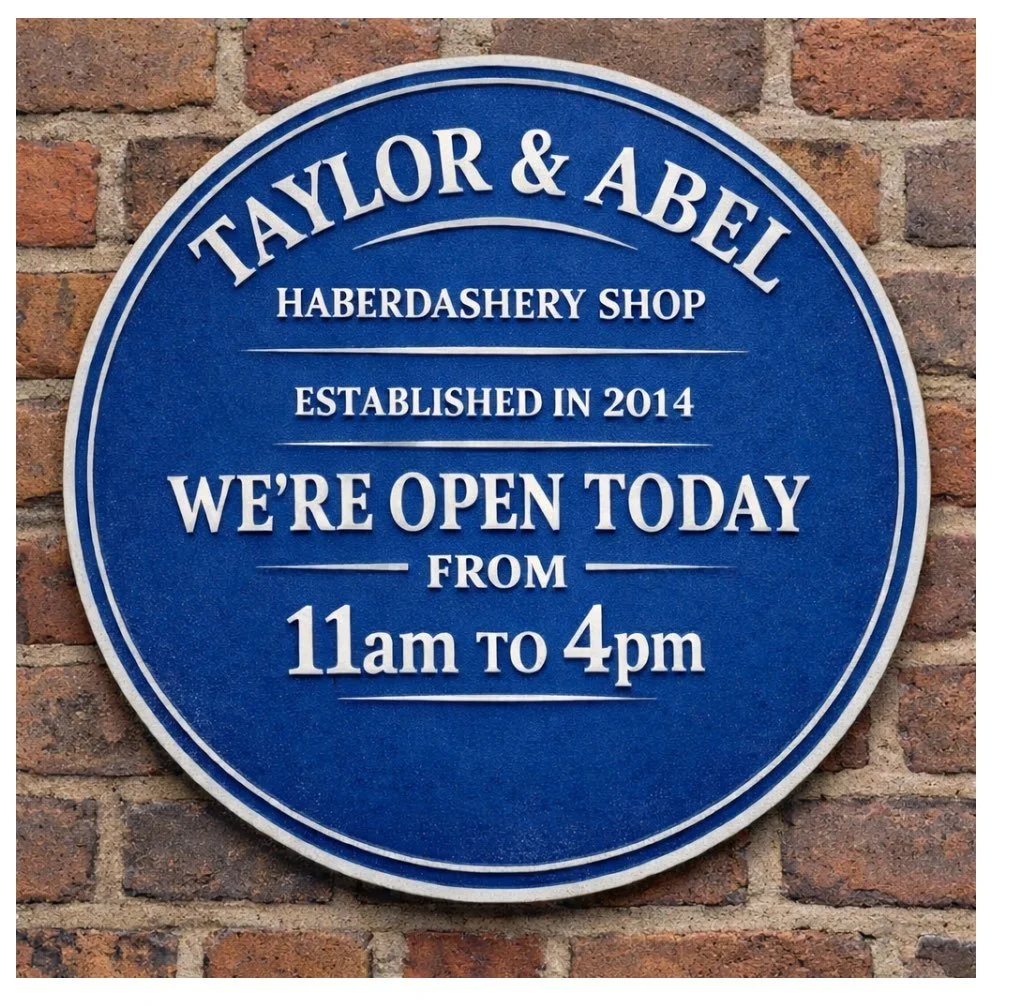 Come say hi👋 &hellip;here for all your crafting dreams and haberdashery needs. 
Proudly established in 2014. Open today till 4pm.

Shop LOCAL
Shop COMMUNITY
Shop TAYLOR &amp; ABEL

T&amp;A xx
.
.
.
#craft #shoplocal #yarnqueen #haberdashery #taylora