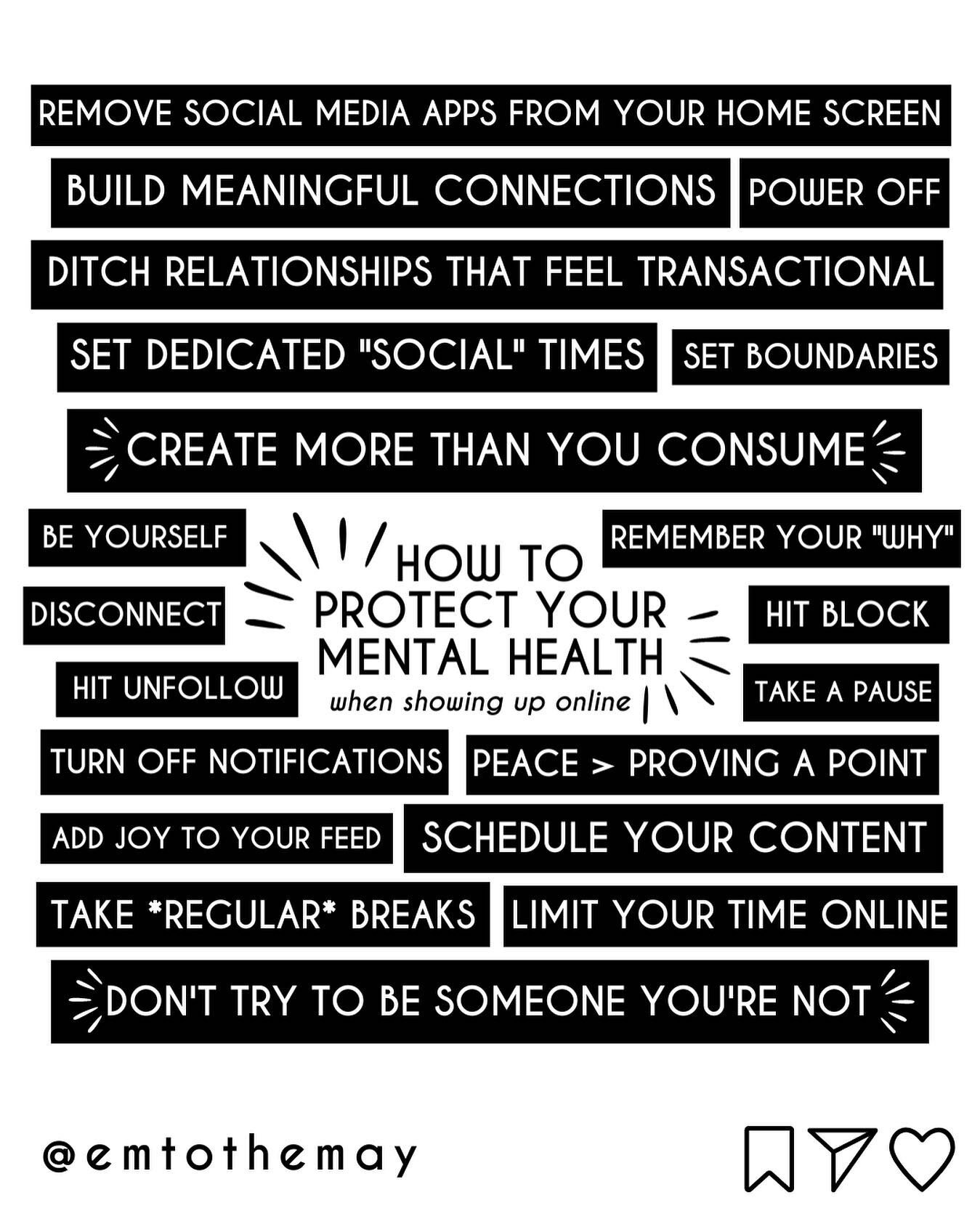 Do you notice a common theme here? 👀

The truth is, there's no way around the fact that ✨spending too much time on social media has a negative effect on our mental health✨

And these apps are *expertly* designed to keep us online longer than we had 