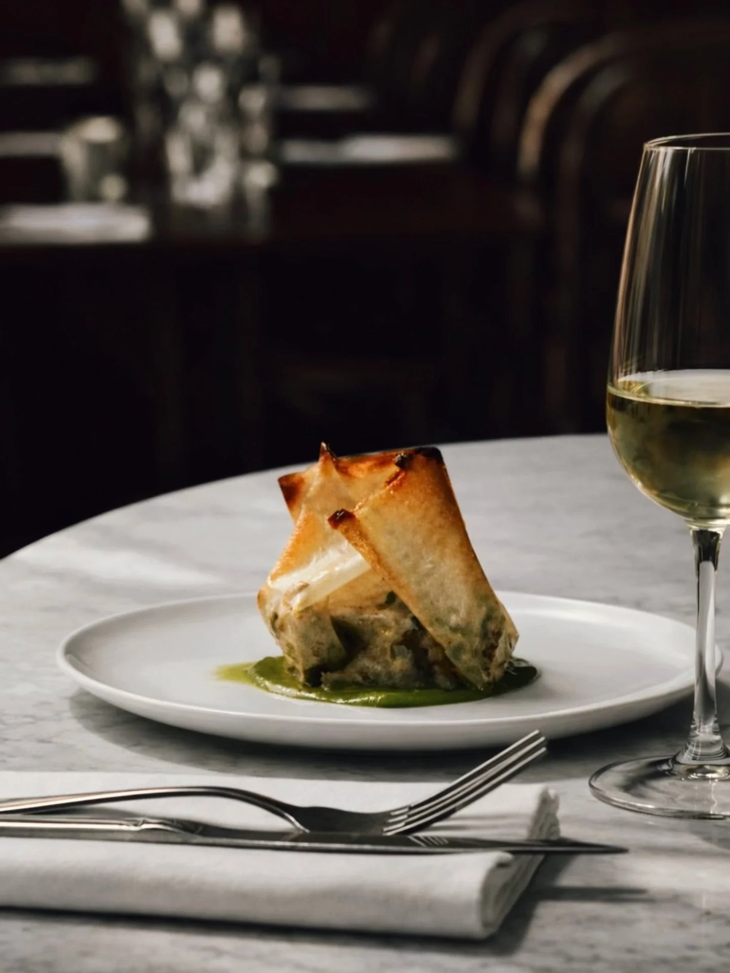 An almost-spring kind of February day deserves something just as bright!
Wild mushrooms wrapped in crisp pastry, spinach cream &amp; truffle woven through

View more specials at patronrestaurant.com

#restaurantlondon #localrestaurant #vegetarian #lo