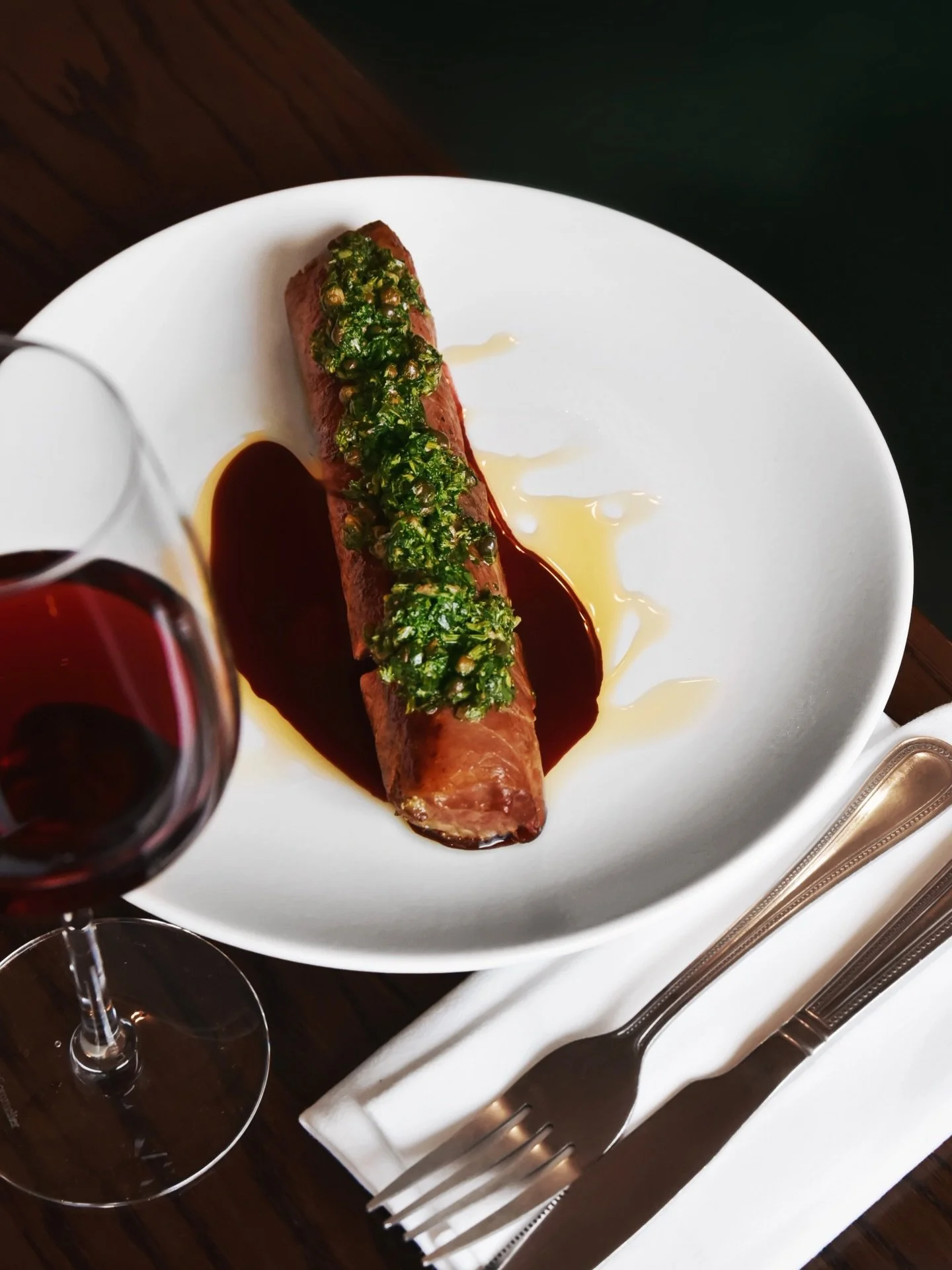 New seasonal specials have arrived! 
⠀⠀⠀⠀⠀⠀⠀⠀⠀
Among them this incredible fillet of lamb, wrapped in perfectly salty Jambon de Bayonne, finished with wild garlic &amp; anchovy salsa verde and a deep blackberry jus
⠀⠀⠀⠀⠀⠀⠀⠀⠀
#new #restaurantlondon #ke