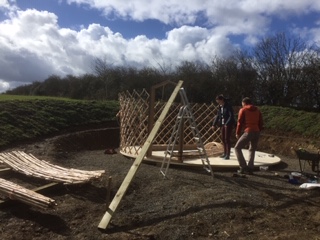 The Yurt starts to take shape...