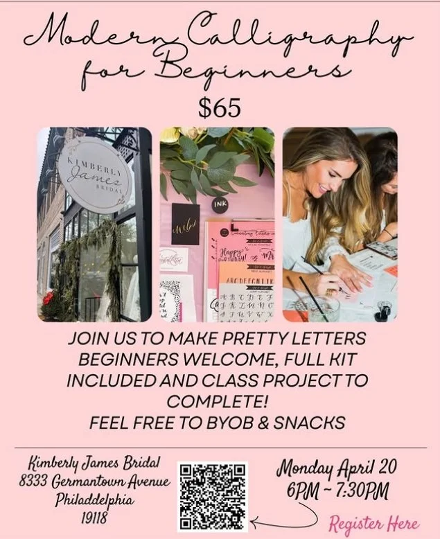 Sip, Script &amp; Celebrate: A Night of Creativity at Kimberly James Bridal