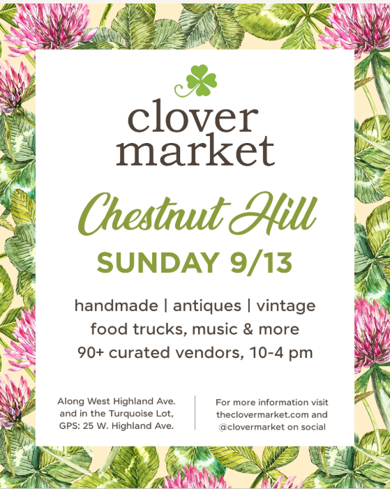 Clover Market in Chestnut Hill: Sunday 9/13