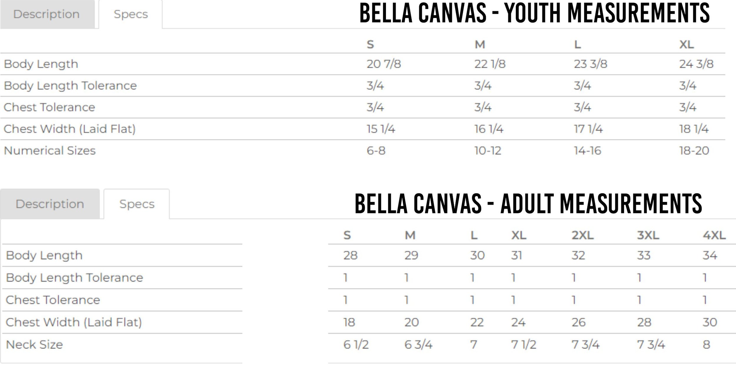 Bella Canvas Tees - Youth and Adult Measurements.jpg
