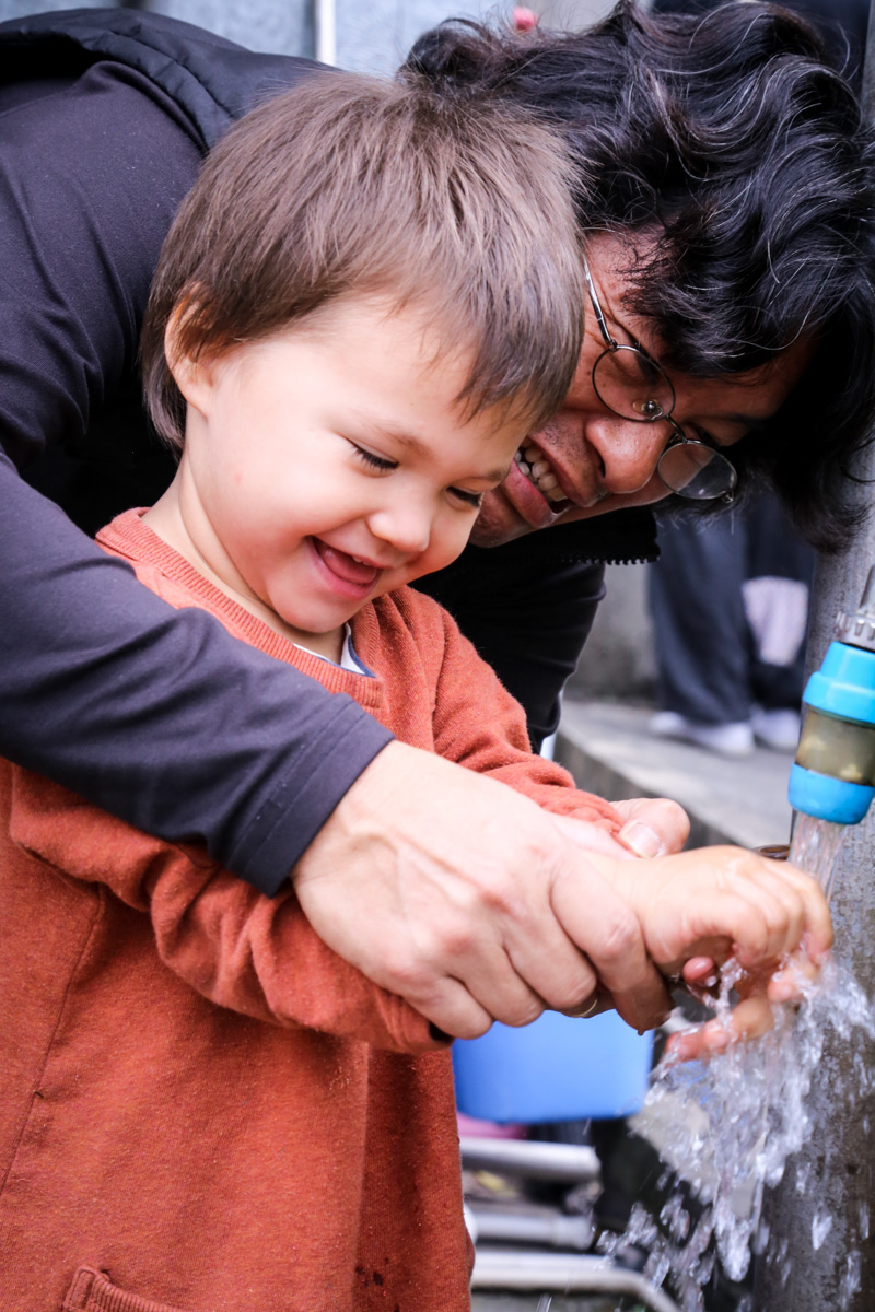 Washing hands