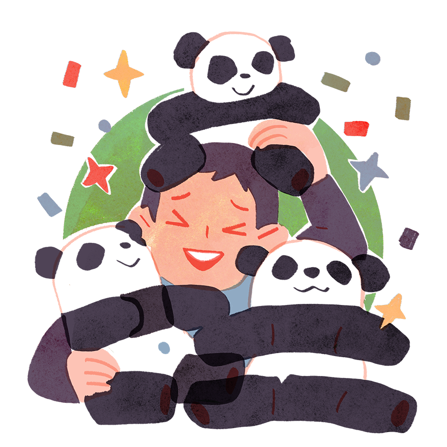 Die Pandafamilie