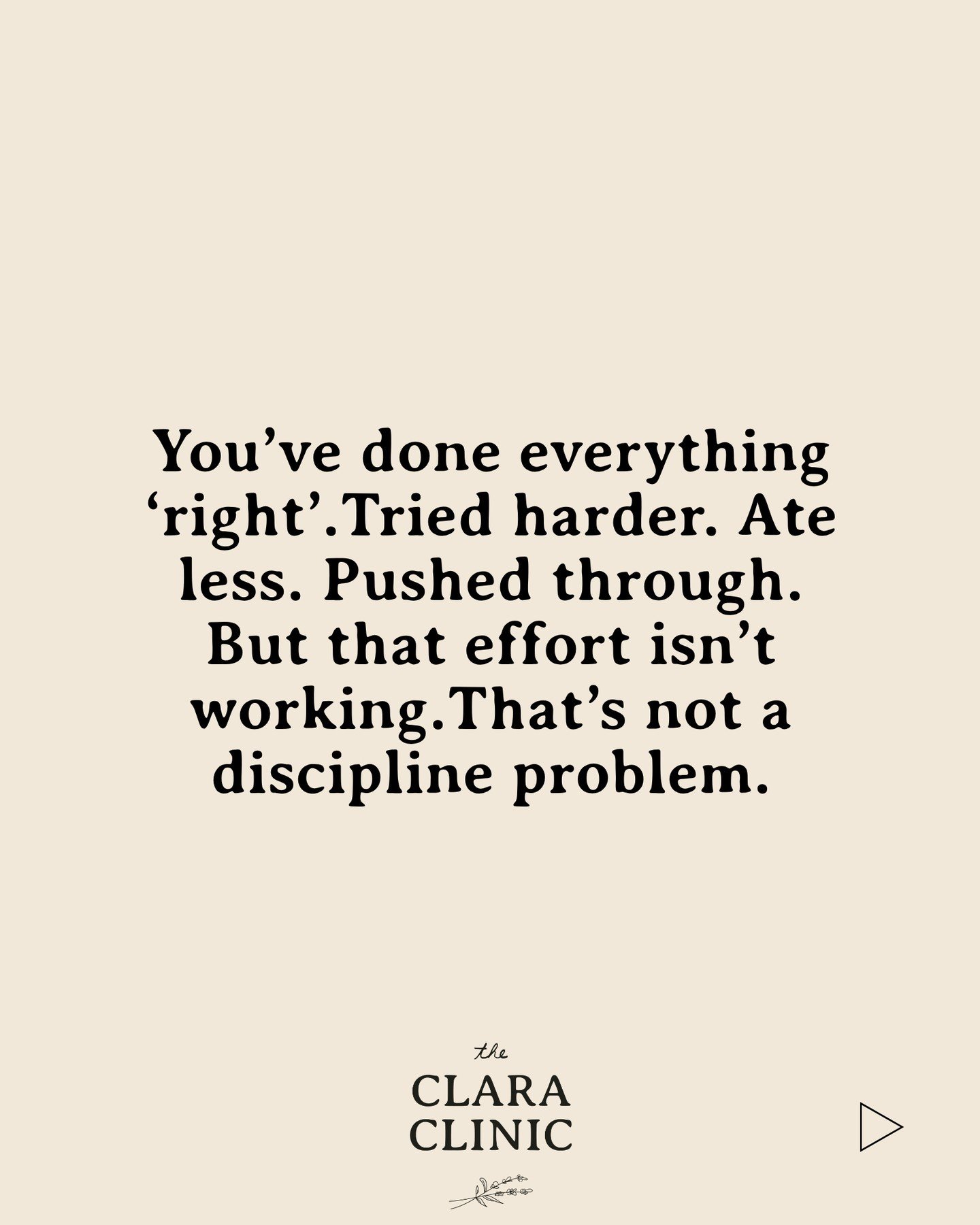 If you&rsquo;re a high-achieving woman who&rsquo;s done everything 'right' and your body still isn&rsquo;t cooperating &mdash; this isn&rsquo;t a discipline problem.⁠
⁠
Eating less and still gaining. Sleeping eight hours and still exhausted. Training