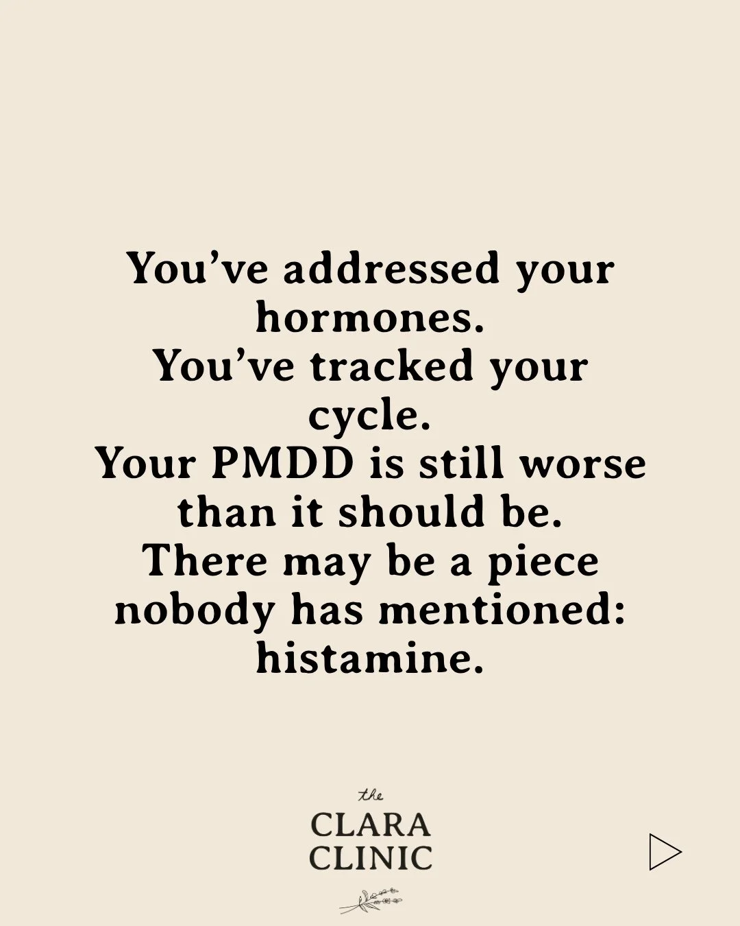 🌿 If you've been working on your PMDD and something still isn't clicking &mdash; histamine might be part of the picture nobody has raised yet.⁠
⁠
The connection between histamine and the luteal phase is an area of emerging research: estrogen can sti