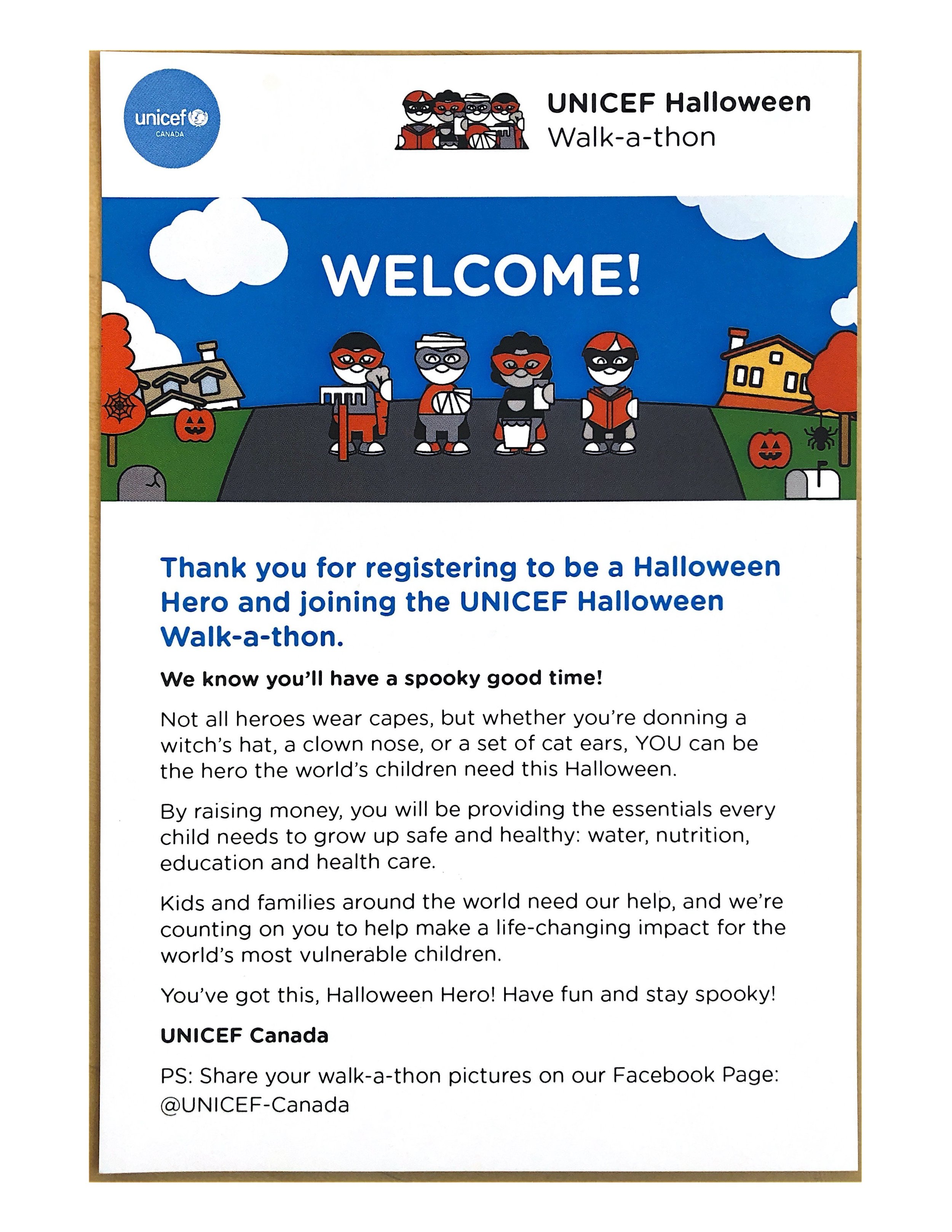UNICEF Donation Letter