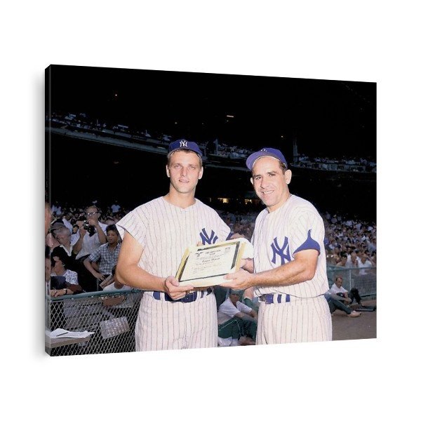 Roger Maris & Yogi Berra 24x36 Canvas