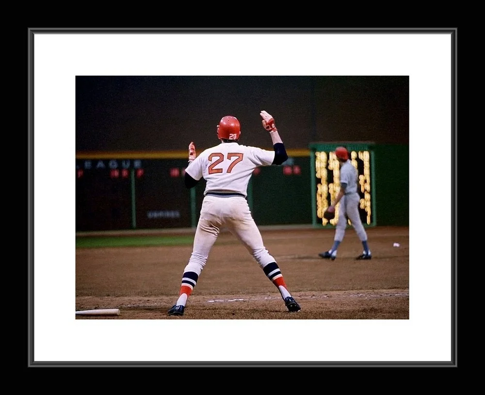 1975 Carlton Fisk World Series Game 6 Homerun 8x10 Print-Framed & Matted