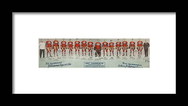 1930-31 Montreal Canadiens Colorized Framed & Matted 12" x 4" Team Print