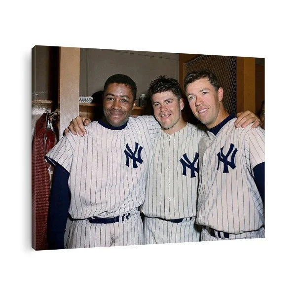 Elston Howard, Bob Turley & Gil McDougald 24x36 Canvas