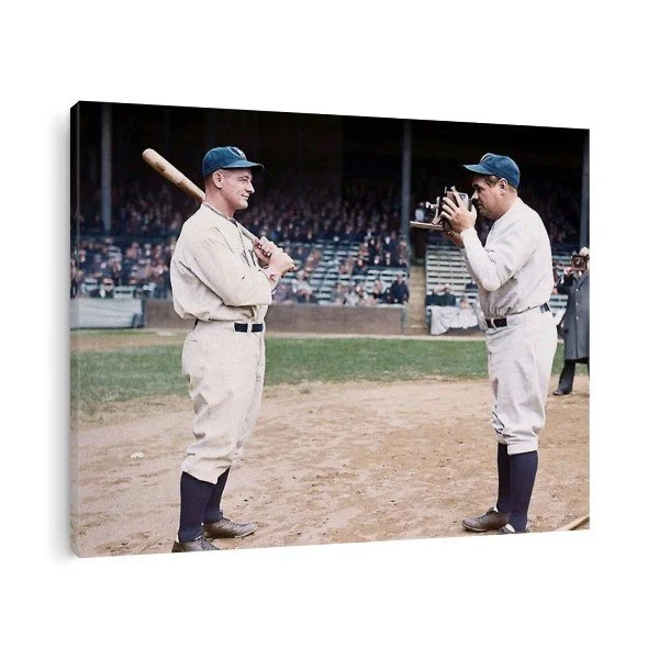 Lou Gehrig & Babe Ruth 24x36 Canvas