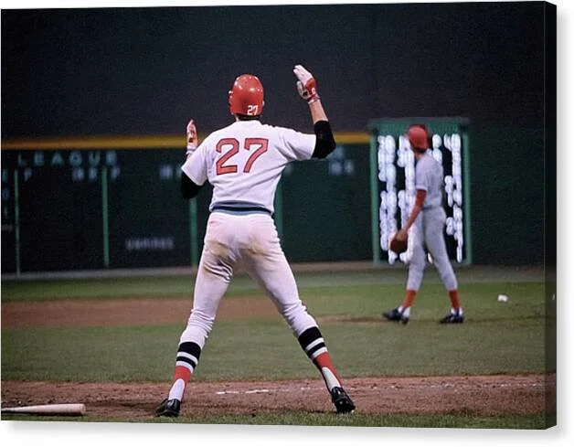 Carlton Fisk 1975 Game 6 Home Run 24x36 Framed Canvas