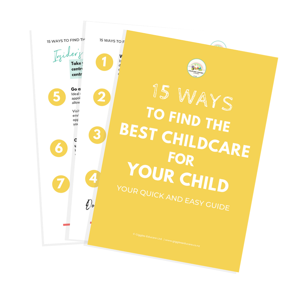 Giggles freebie โ15 Ways To Find The Best Childcare For Your Childโ - Your Quick and Easy Guide.