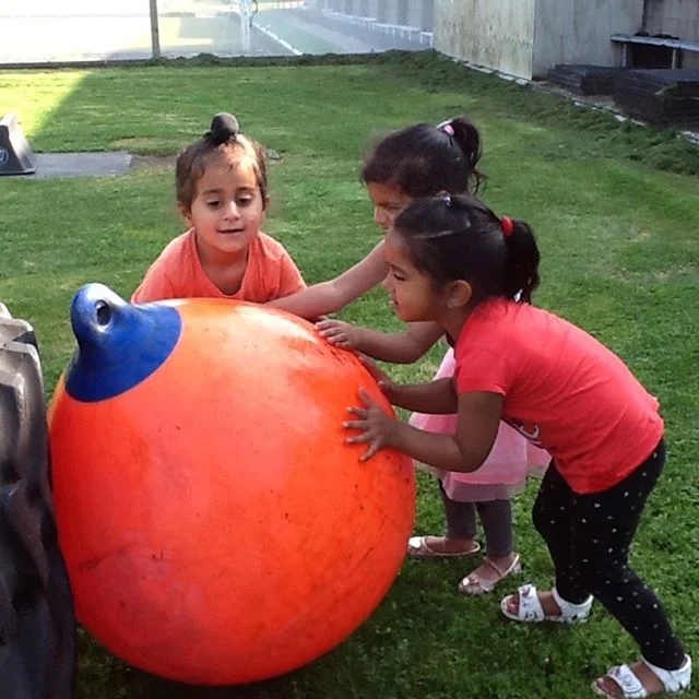 Leading on from a glorious weekend of summer-like weather, Monday proved that clear skies and sunshine were perfect conditions for teamwork. Over the weekend the lawns were mown, and the outside equipment moved around. Tamariki decided that they wanted the large buoy inside the tyre centres, and with muscle power, might and team commitment, they succeeded. 
#gigglestepuke