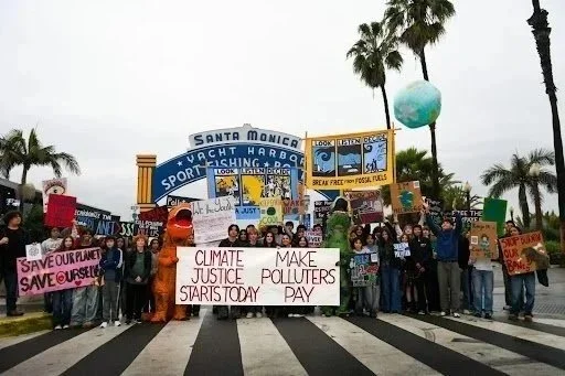 Victims of a brutal fire, high schoolers urge Make Polluters Pay