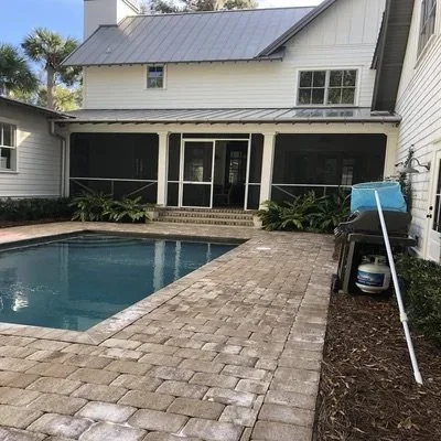 Pool deck Pressure Washing