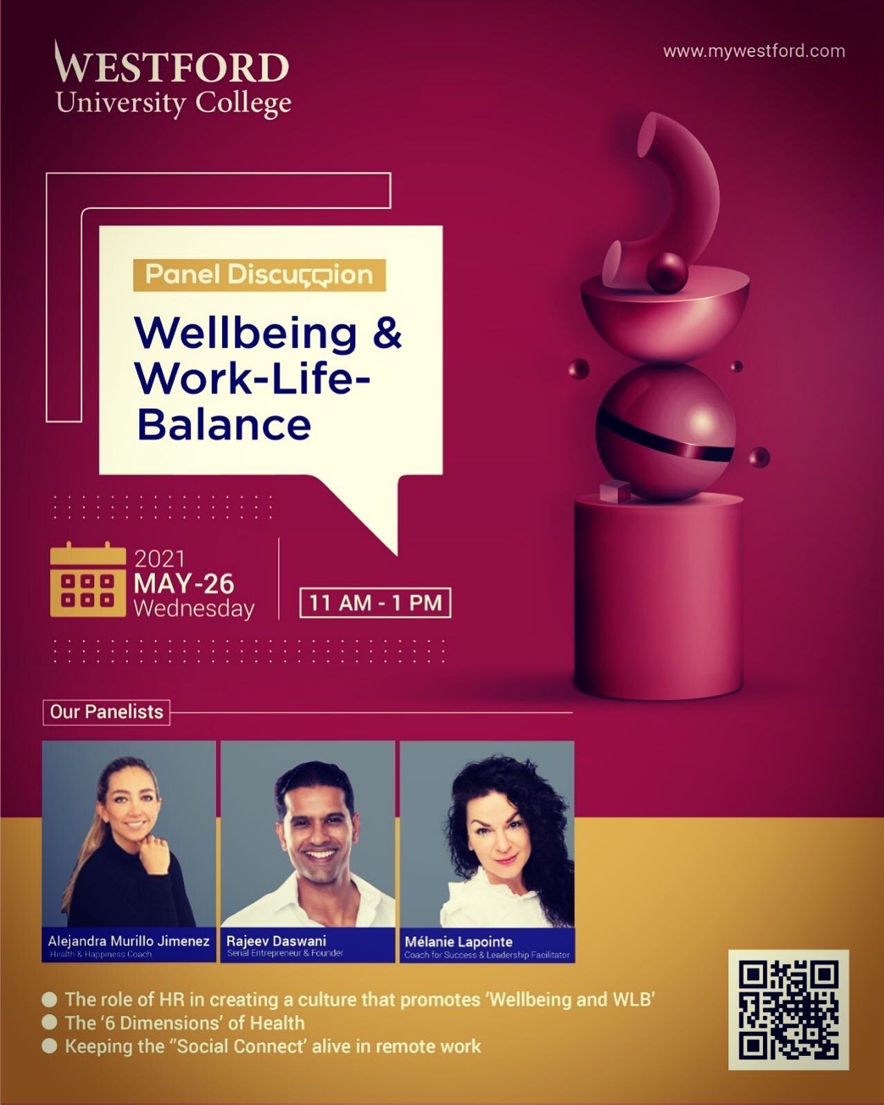 A dream come true! My first panel as a guest speaker! ✨

Thank you @westfordcollege for hosting this great panel on #wellbeing I am looking forward to sharing #coaching tips &amp; tools on how corporate can better support  their employees as well as 