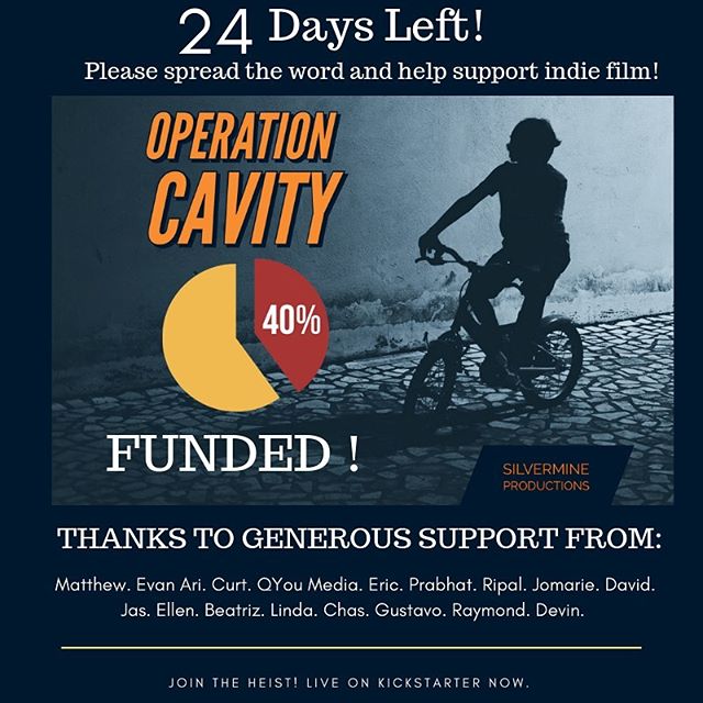 We&rsquo;re moving full-steam ahead with Operation Cavity! 40% backed with 24 days remaining. Check out our awesome rewards and let&rsquo;s make something epic! Link in bio.