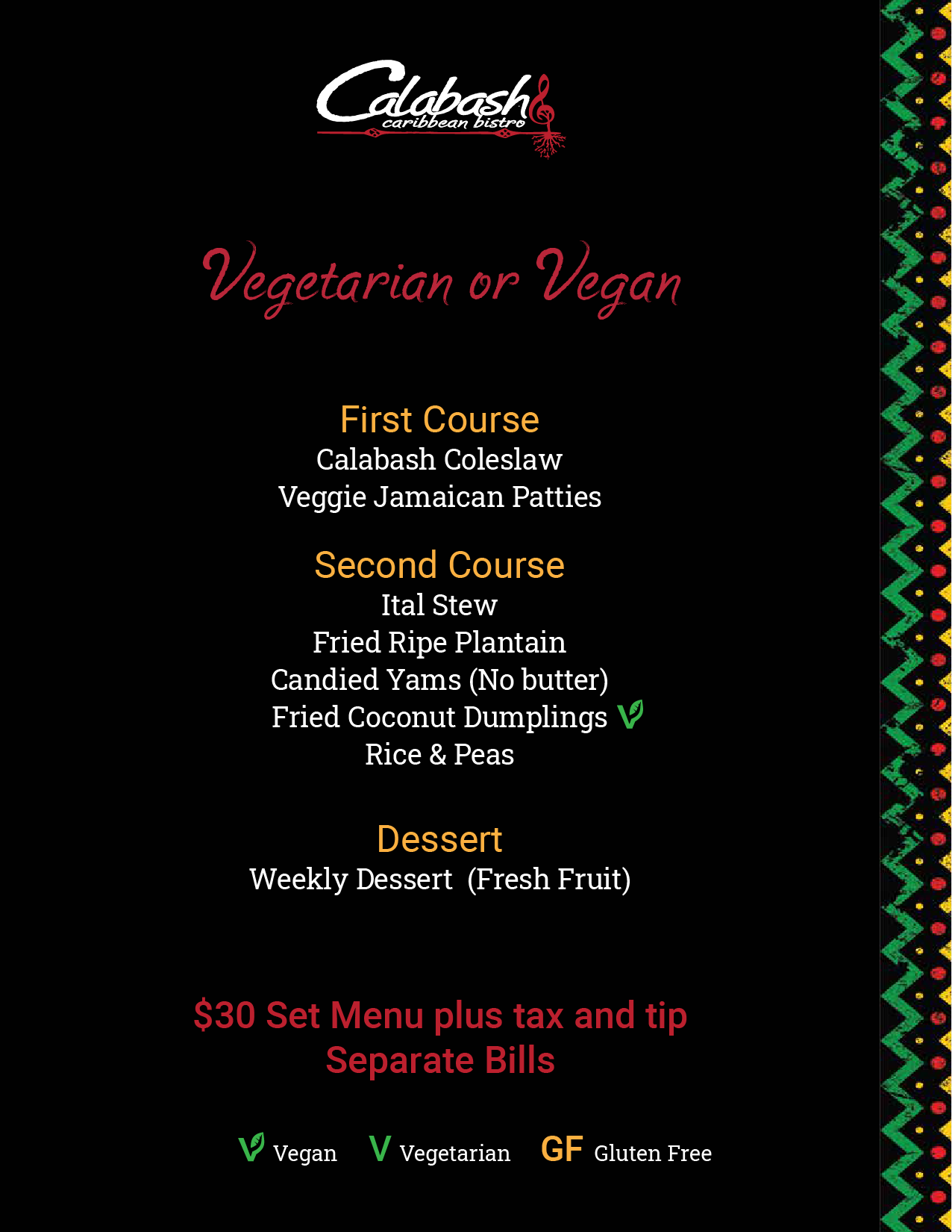 Vegetarian / Vegan