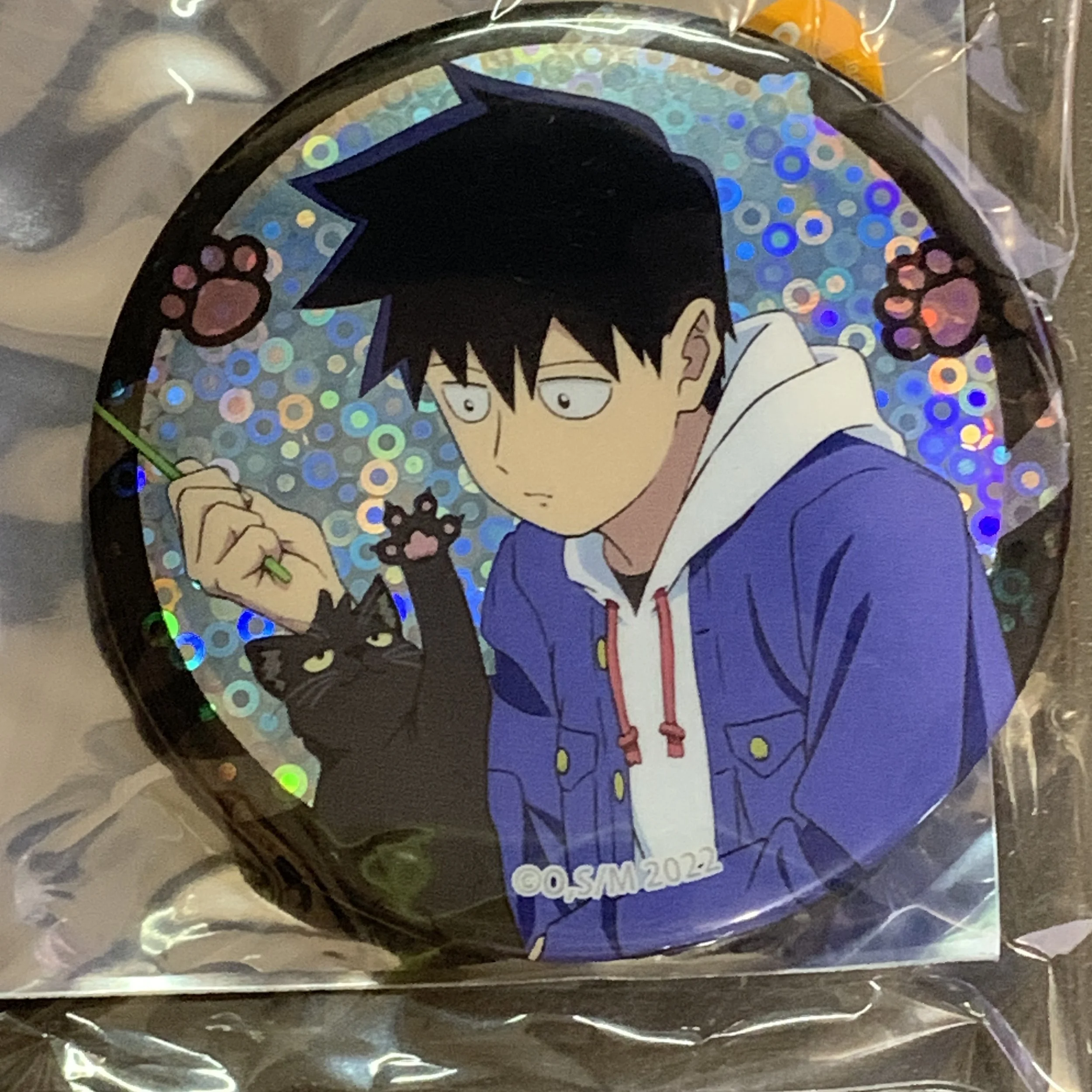 Ritsu  Kageyama HOLO  Badge- Cat