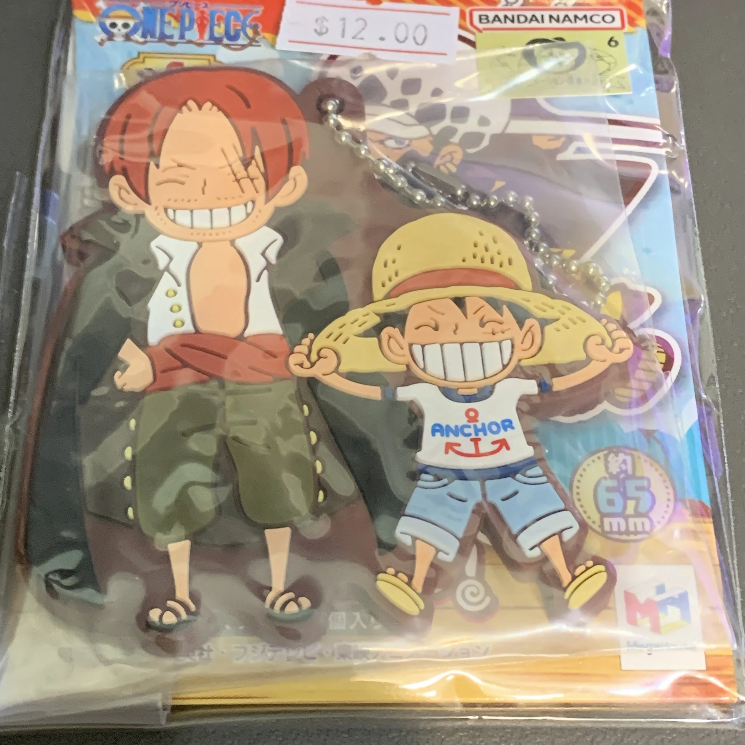 Luffy and shanks Rubber Keychain