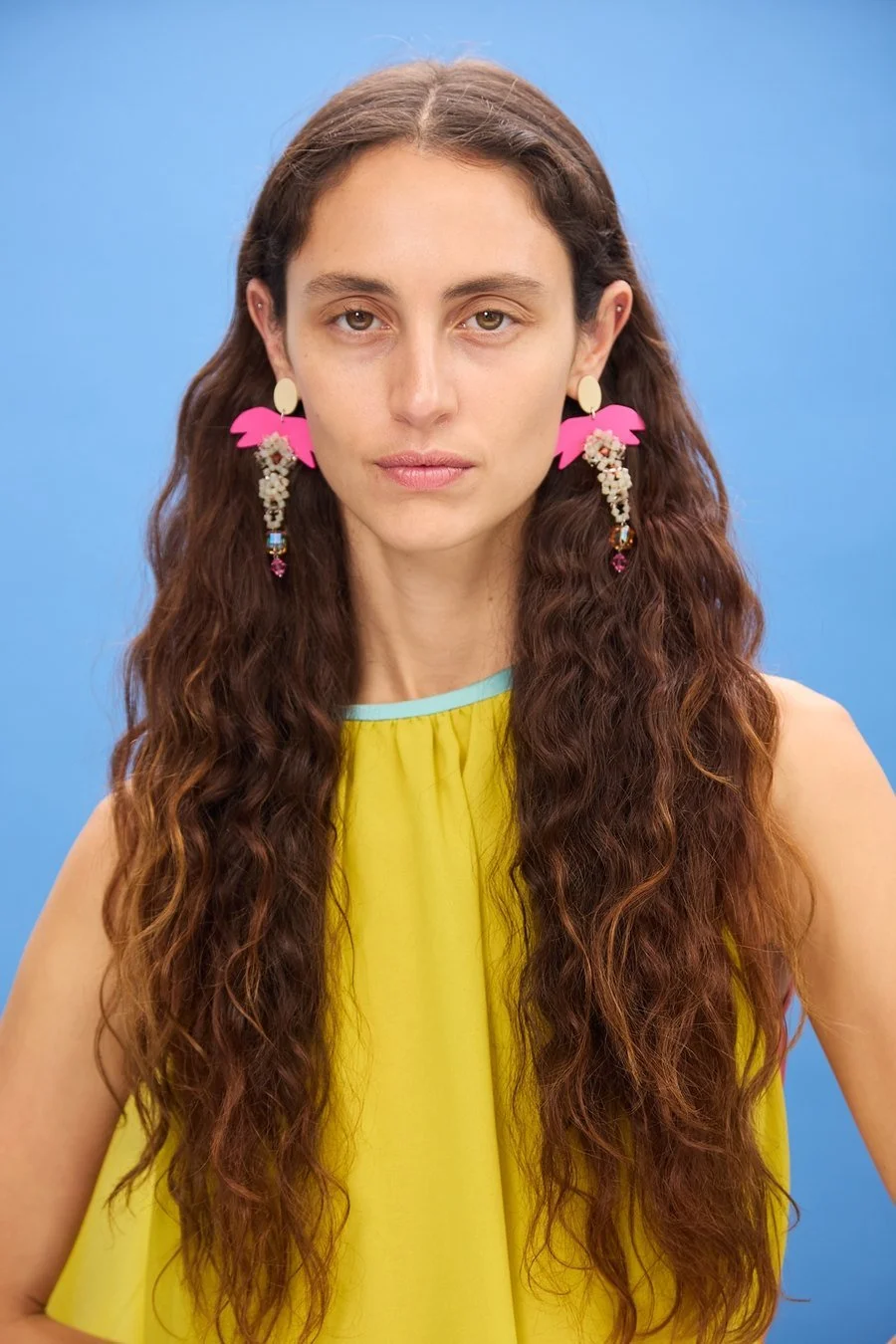 Pendientes Palm Tree- Fucsia