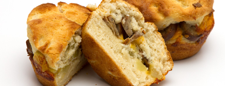 Chicken Sausage Stuffed Biscuits