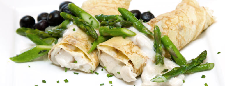 Chicken and Asparagus Crêpes
