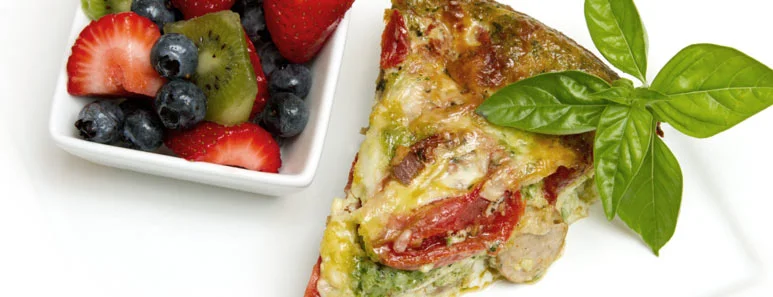 Chicken Sausage and Roasted Tomato Frittata