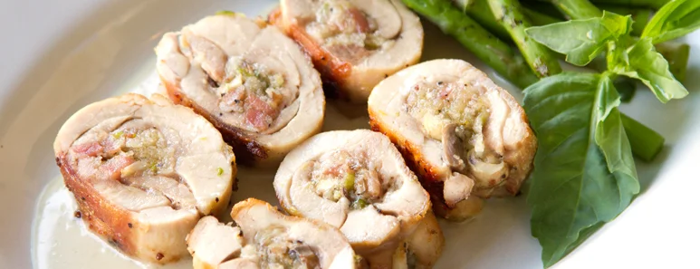 Stuffed Chicken Thighs With Garlic Supreme Sauce
