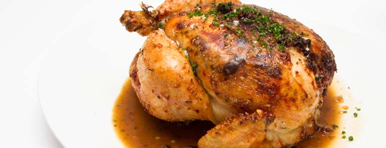 Citrus Roasted Chicken With Cranberry-Shallot Butter