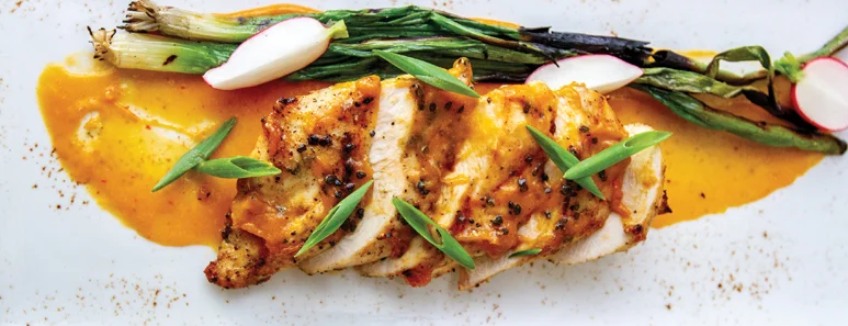 Grilled Chicken With Spicy Mango Barbecue Sauce